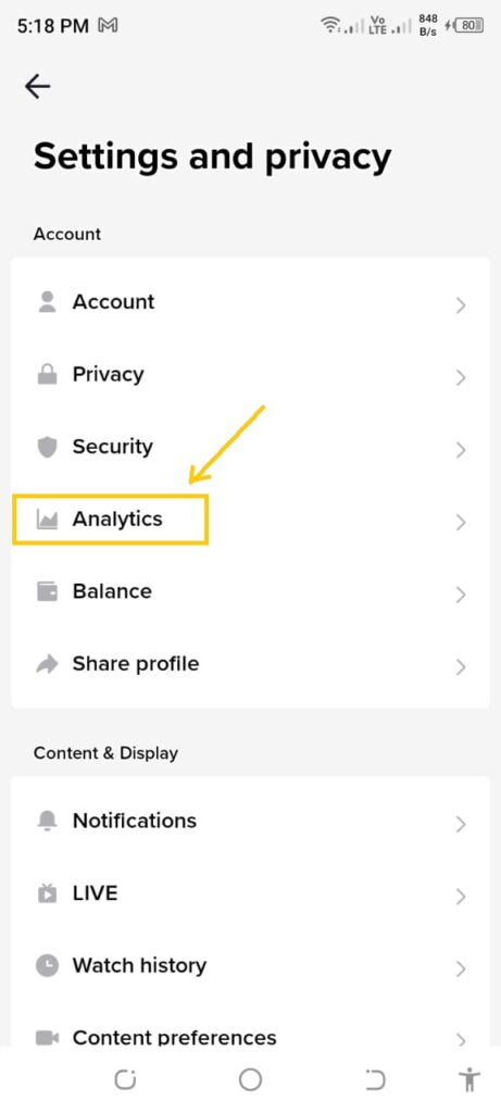 finding the best time to post on tiktok by taping the analytics tab