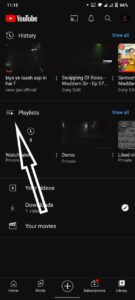 In library lick on Playlists to open playlists and delete a playlist on YouTube.